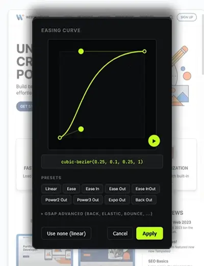 Glopzi easing curve editor